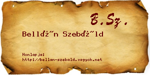 Bellán Szebáld névjegykártya